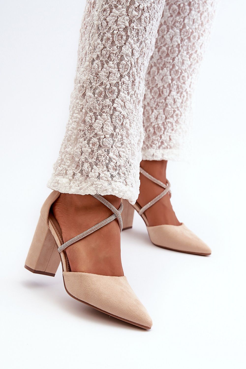 Beige pumps